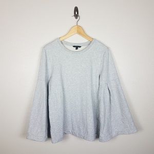 Banana Republic Gray Bell Sleeve Sweatshirt